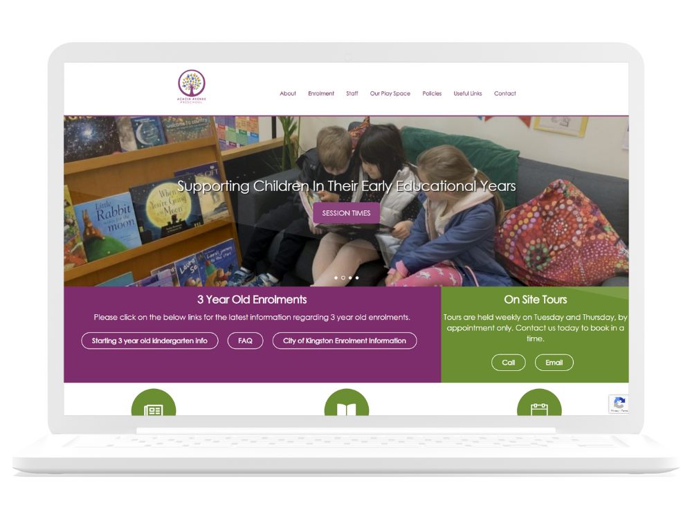 Website Design Portfolio | Acacia Avenue Preschool
