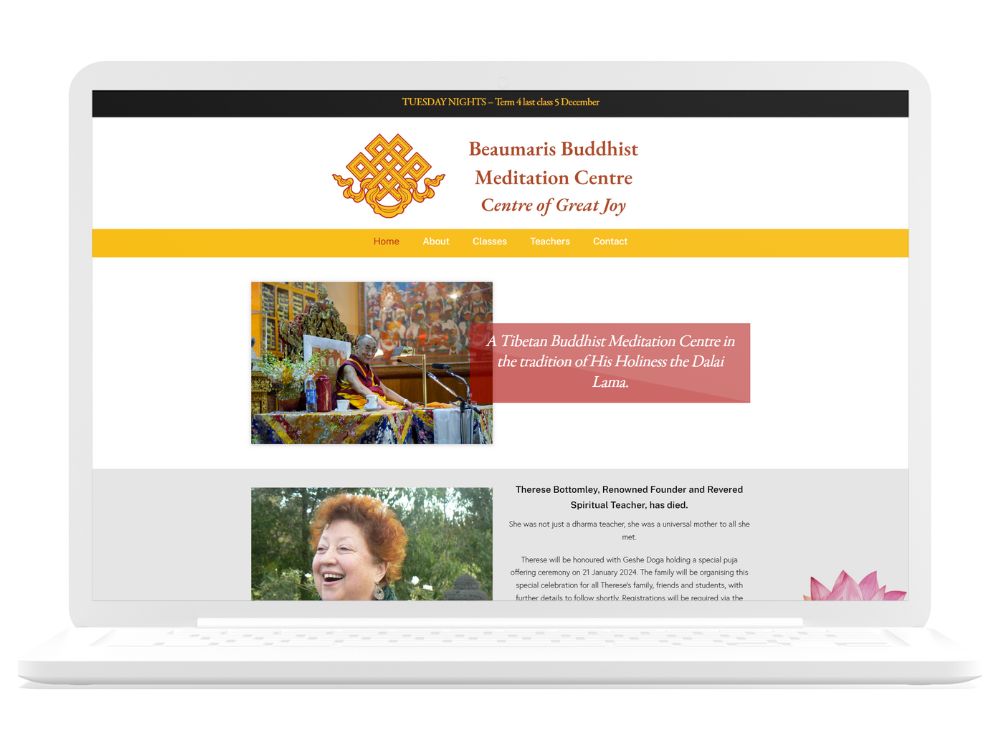 Website Design Portfolio | Beaumaris Buddhist Meditation Centre