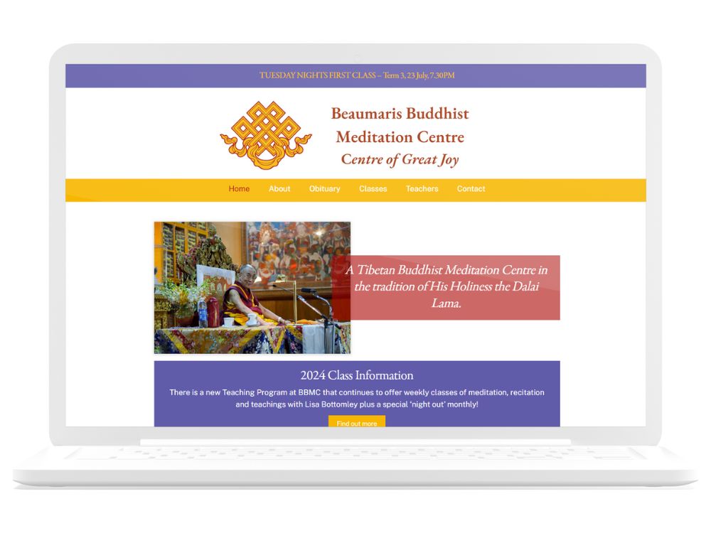 Website Design Portfolio | Beaumaris Buddhist Meditation Centre